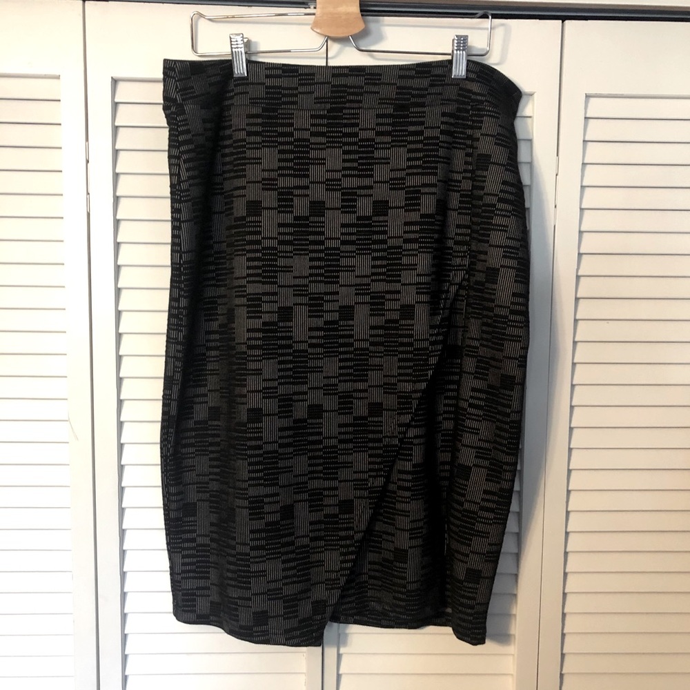 Anthropologie Maeve XL Black grey skirt NWT